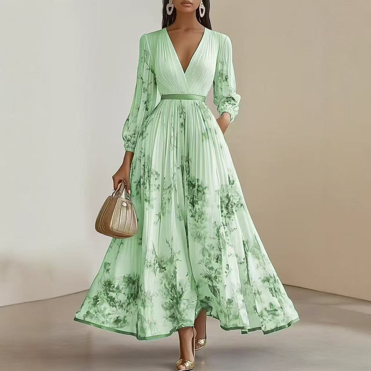 Celestine Pleated Dress™ | Effortless Holiday Elegance