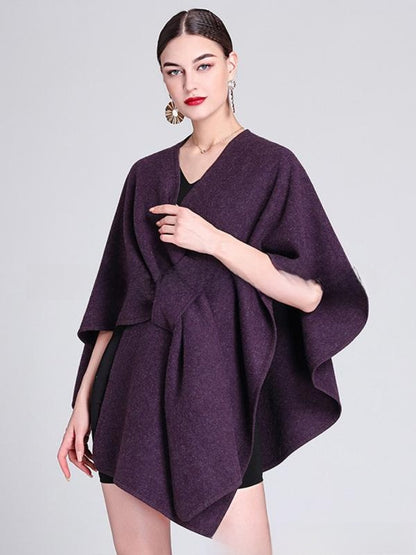 Hela- Cross Front Woolen Cloak