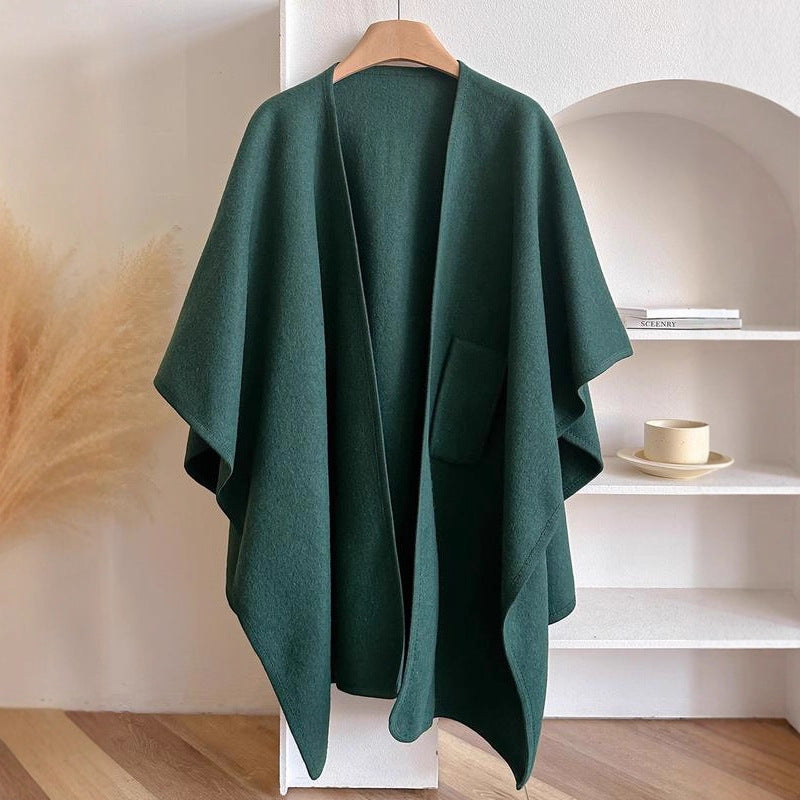 Hela- Cross Front Woolen Cloak