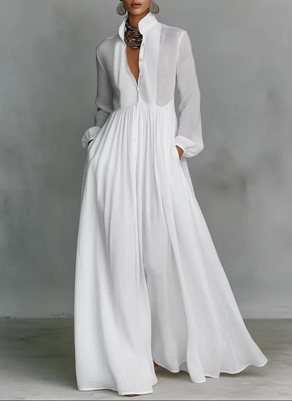 Élanoire™ - Elegant Pleated Maxi Dress