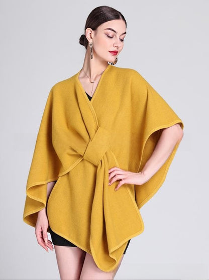 Hela- Cross Front Woolen Cloak
