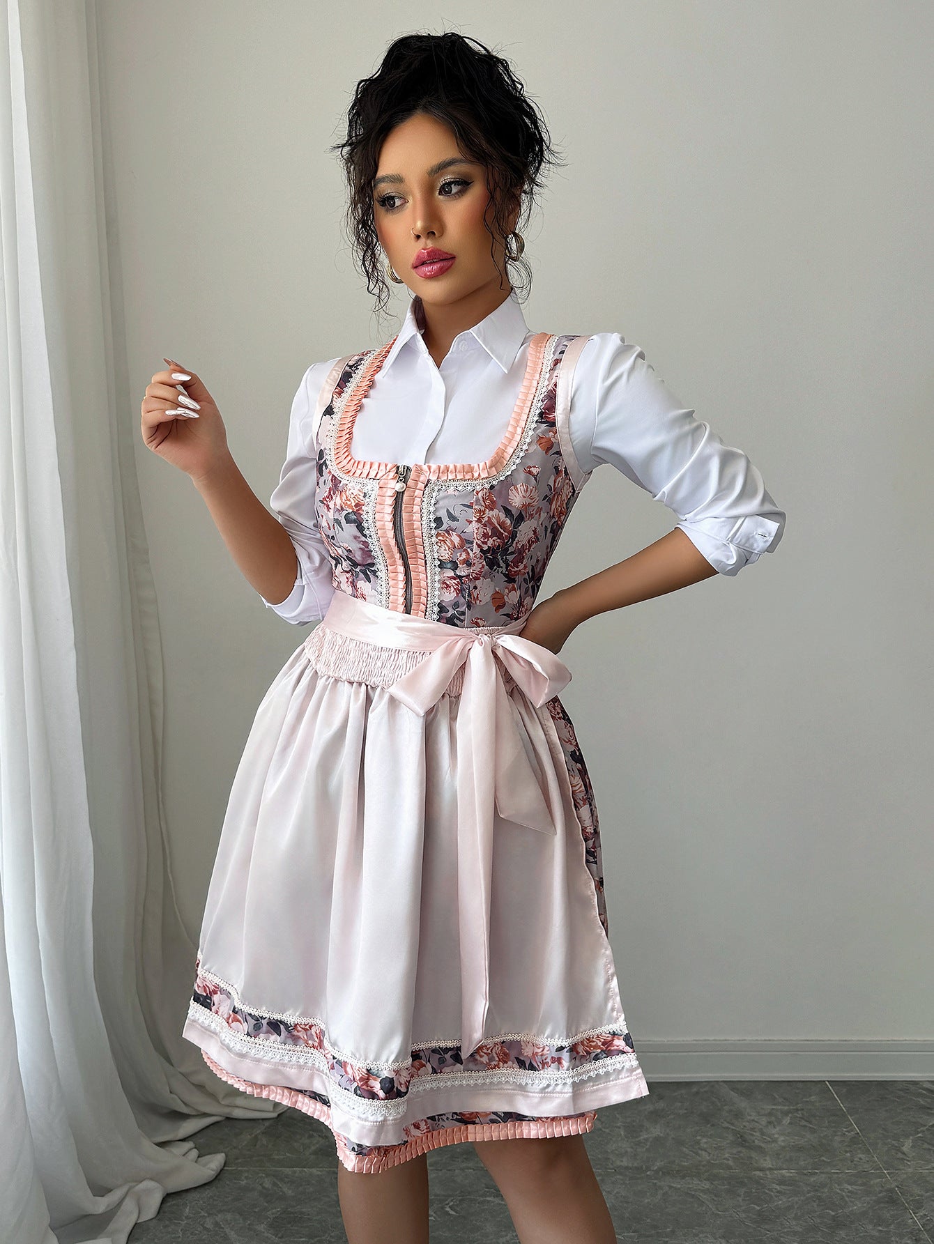 Hela - Printed belted dress