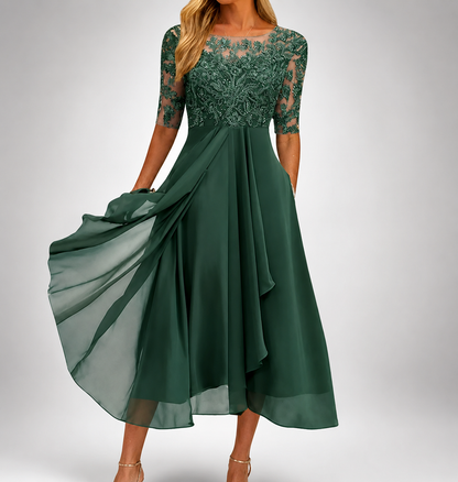 Étoile Élégance™ - Embellished Chiffon Evening Gown