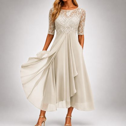 Étoile Élégance™ - Embellished Chiffon Evening Gown