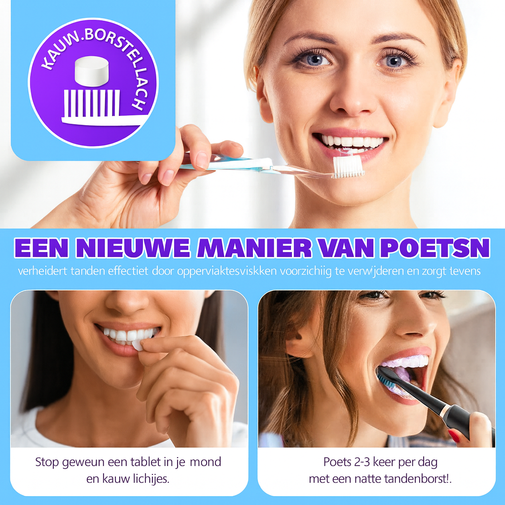 Ikzee Tandenbleek-, verfrissende Tabletten