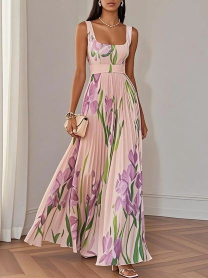 Iris Pleated Maxi Dress™ | Modern Romantic Silhouette
