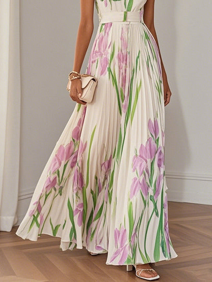 Iris Pleated Maxi Dress™ | Modern Romantic Silhouette