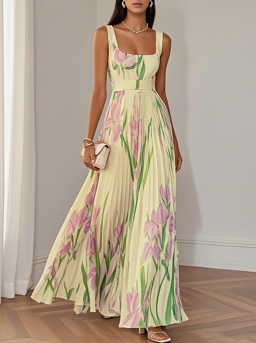 Iris Pleated Maxi Dress™ | Modern Romantic Silhouette