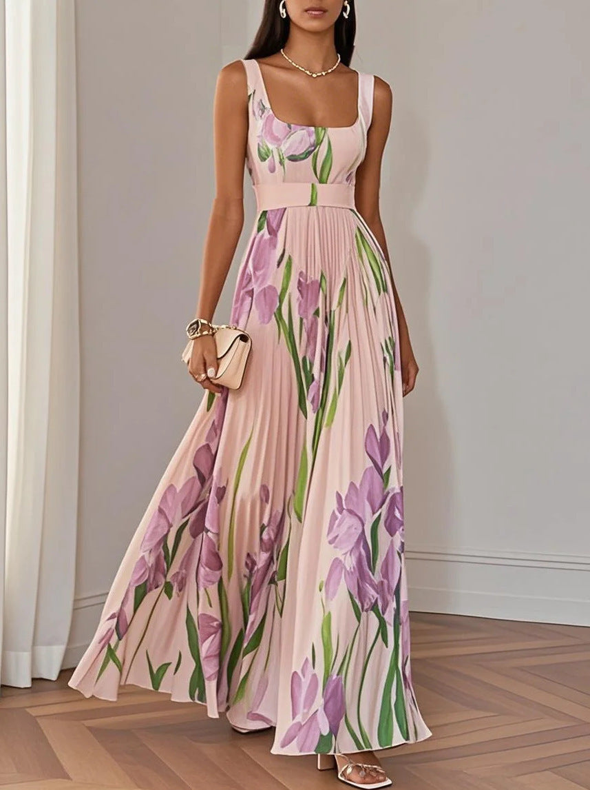 Iris Pleated Maxi Dress™ | Modern Romantic Silhouette