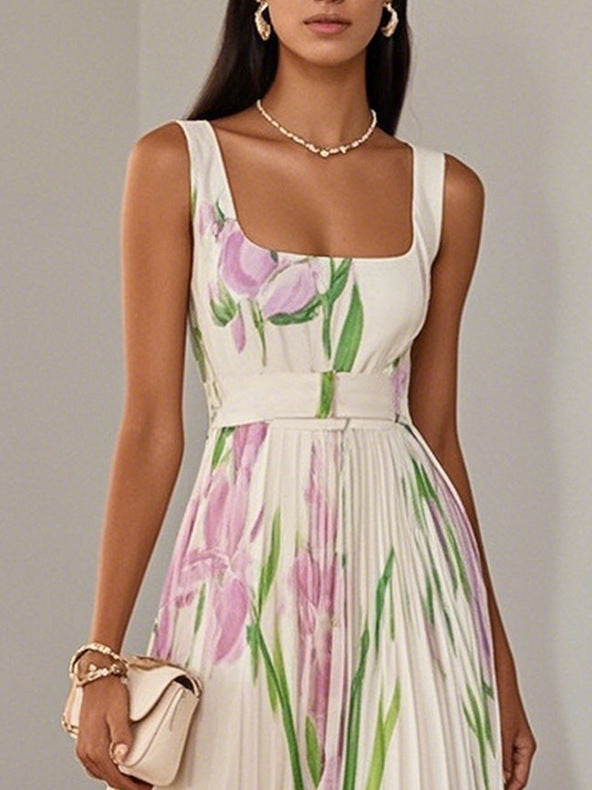 Iris Pleated Maxi Dress™ | Modern Romantic Silhouette