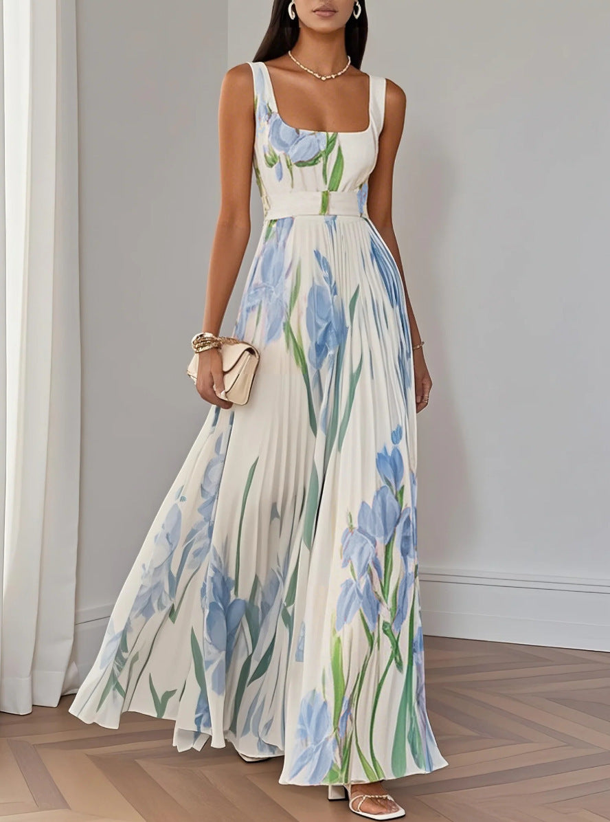 Iris Pleated Maxi Dress™ | Modern Romantic Silhouette