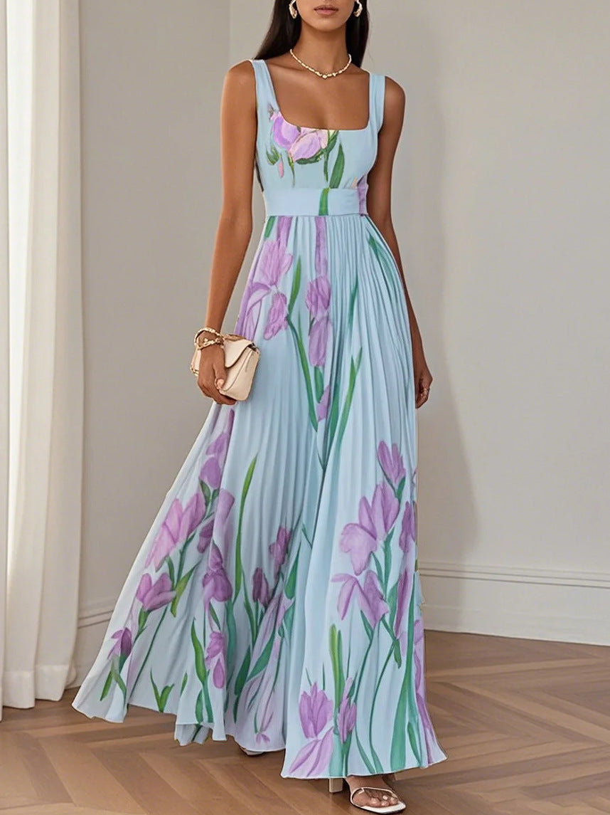 Iris Pleated Maxi Dress™ | Modern Romantic Silhouette