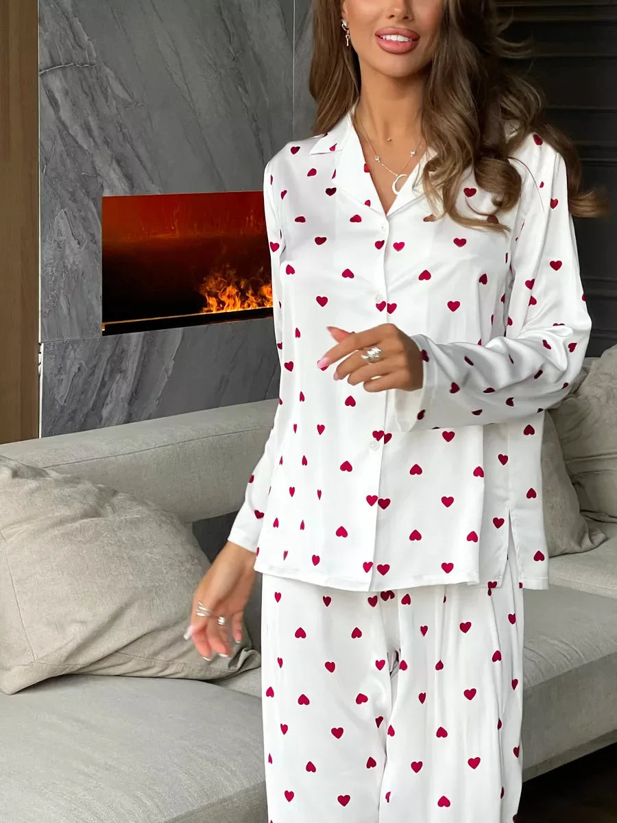 Hela Silky Love Print Pajama Set