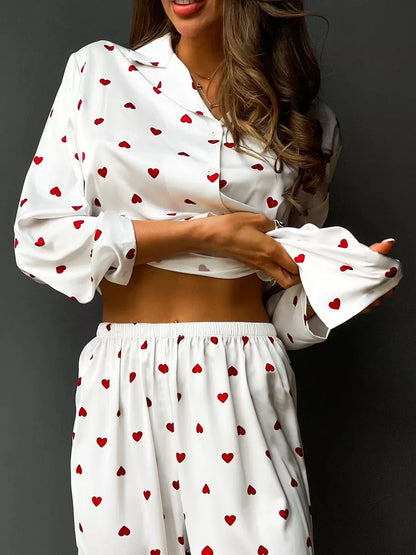 Hela Silky Love Print Pajama Set