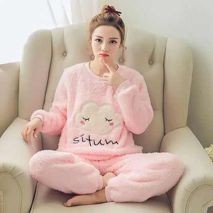 CoralCozy Winter Pajamas