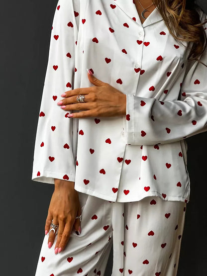 Hela Silky Love Print Pajama Set