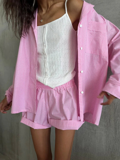 Hela Checkered Pajama Set