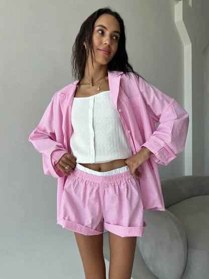 Hela Checkered Pajama Set