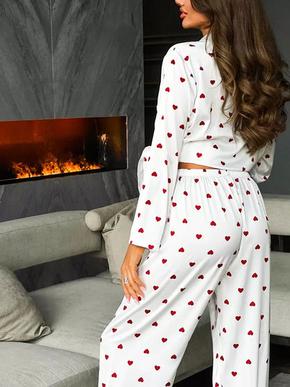 Hela Silky Love Print Pajama Set