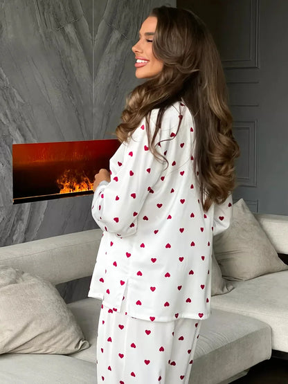 Hela Silky Love Print Pajama Set