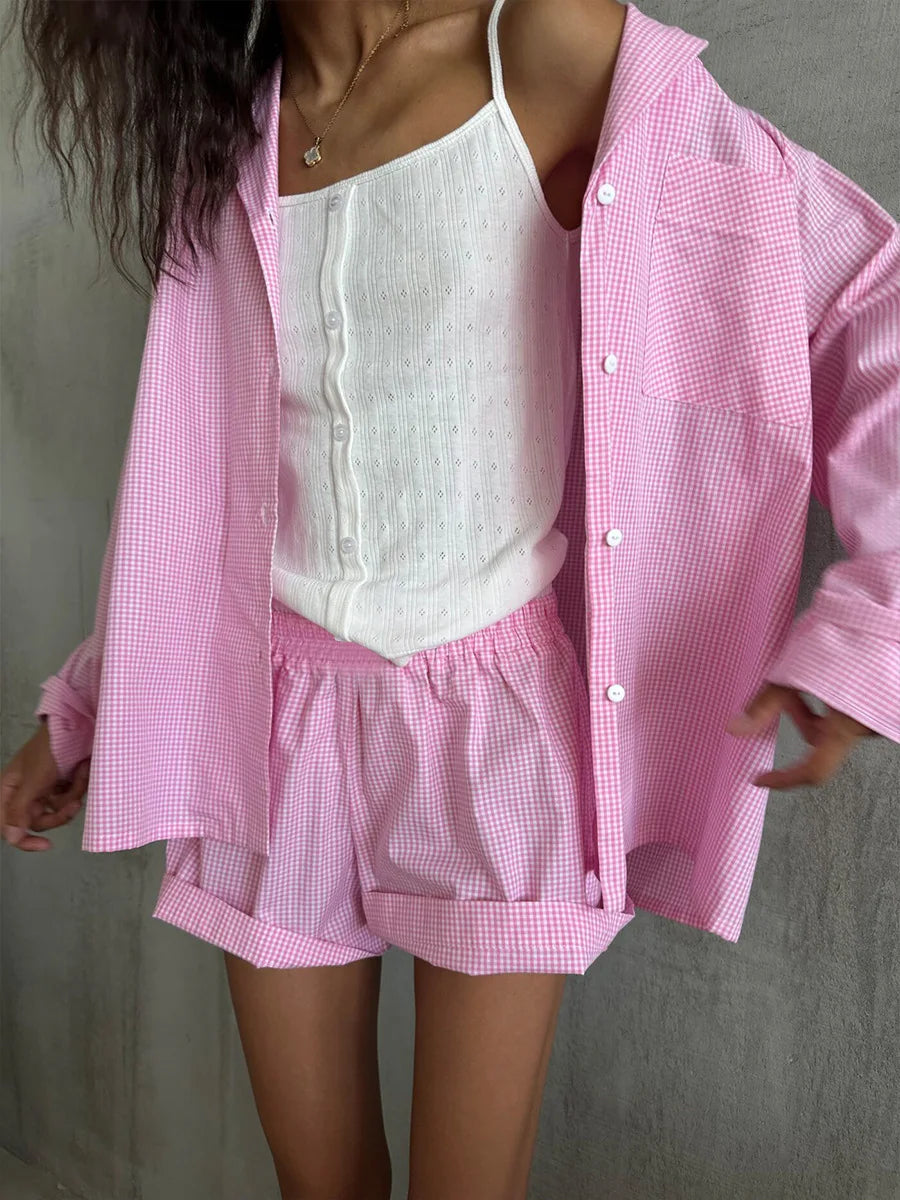 Hela Checkered Pajama Set