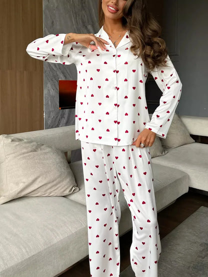 Hela Silky Love Print Pajama Set