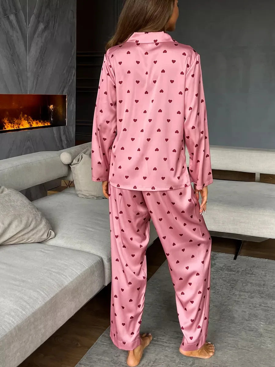 Hela Silky Love Print Pajama Set