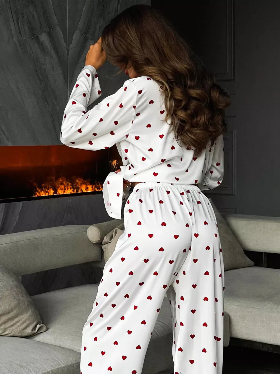 Hela Silky Love Print Pajama Set