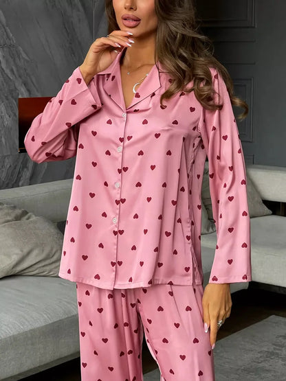 Hela Silky Love Print Pajama Set