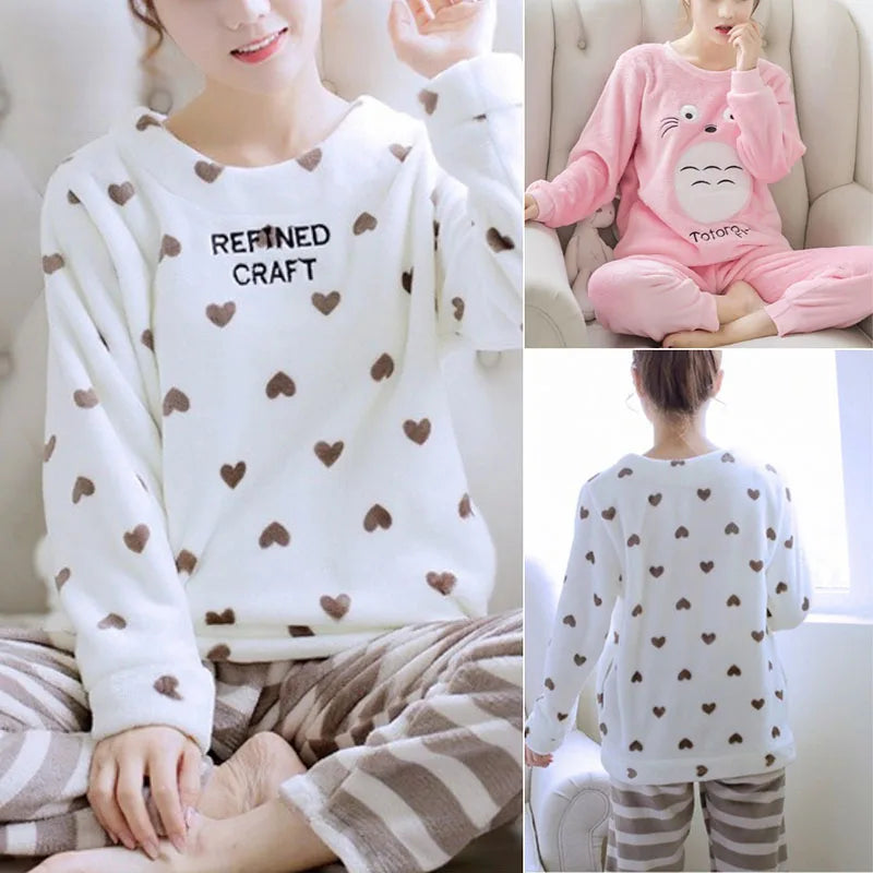 CoralCozy Winter Pajamas