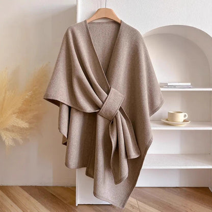 Hela- Cross Front Woolen Cloak