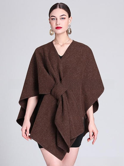 Hela- Cross Front Woolen Cloak