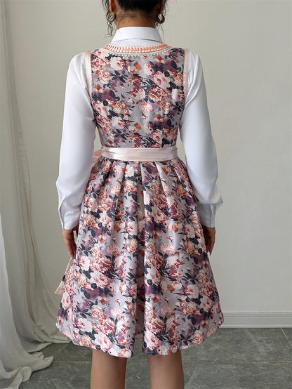 Hela - Printed belted dress