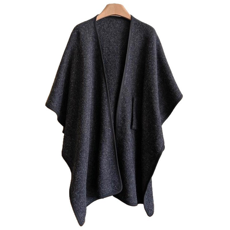 Hela- Cross Front Woolen Cloak