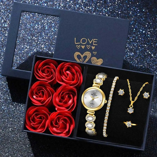 6-delige Luxe Dames Cadeau Horlogeset