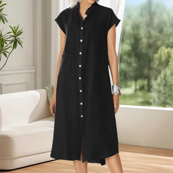 HELA KATOENEN LINNEN JURK